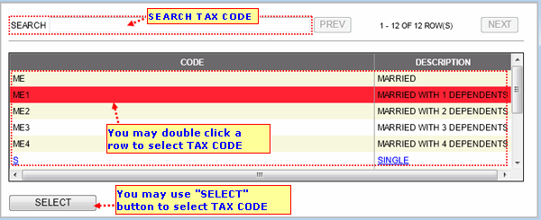 lookup-for-tax-code